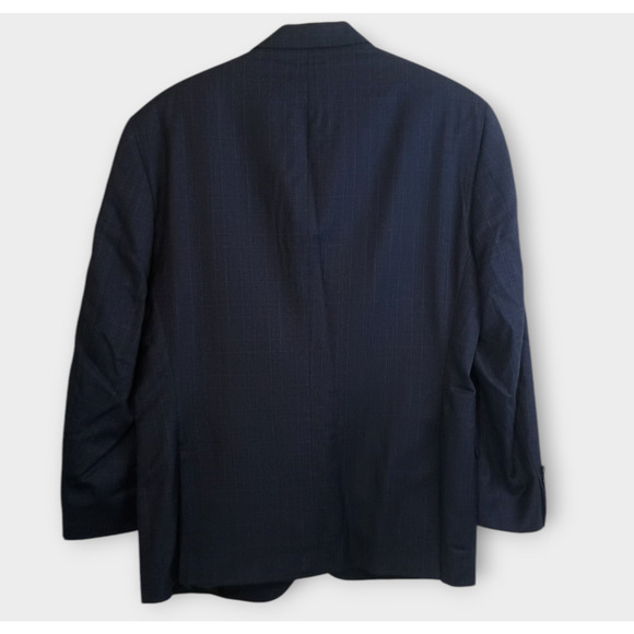 Peter Millar Suit Men 42S Navy Blue Windowpane Grid Professional 2 Piece W39xL28 - Picture 5 of 16